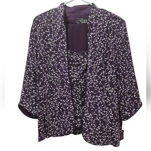 NWT Vtg Alex evenings 3 piece outfit, small women's. Jacket tank and gauze pants